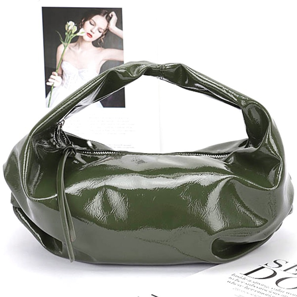 Patent Leather Top Handle Swing Bag - Picture 2 of 6
